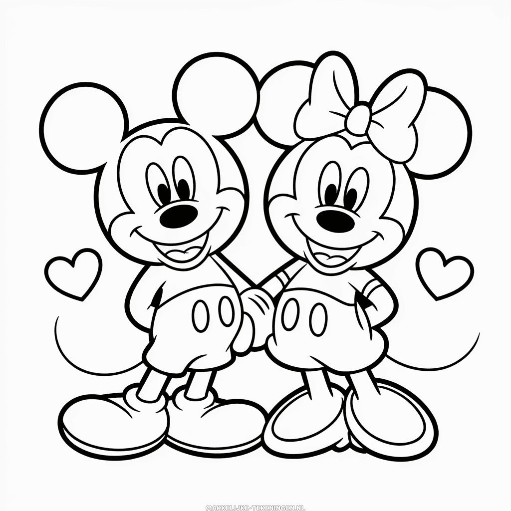 Tekening Mickey Mouse Koppel