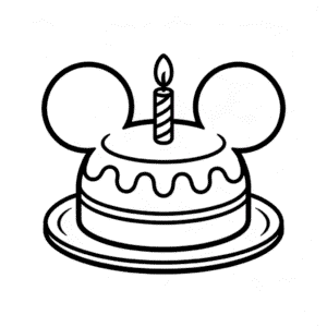 Tekening Mickey Taart
