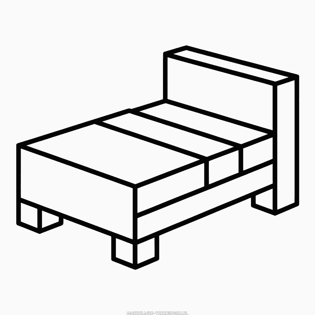 Tekening Minecraft Bed