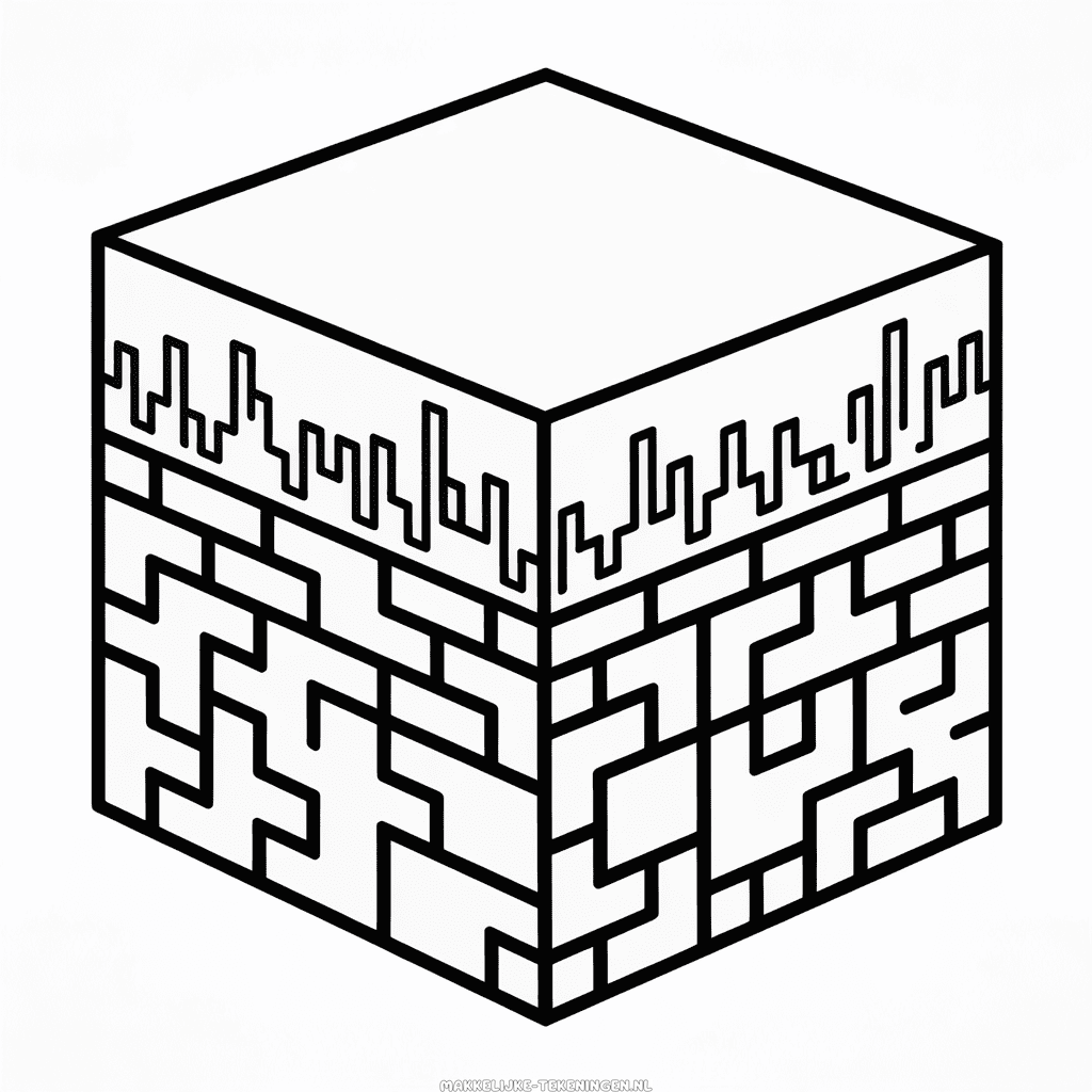Tekening Minecraft Blok