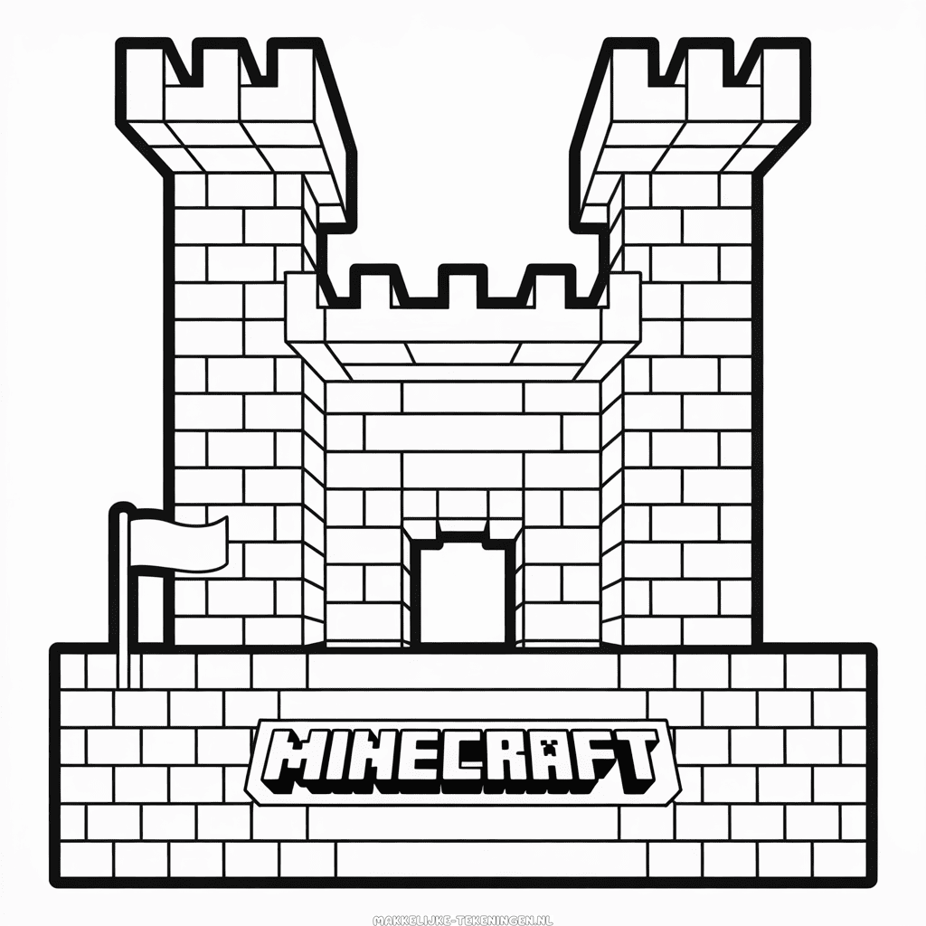 Tekening Minecraft Kasteel