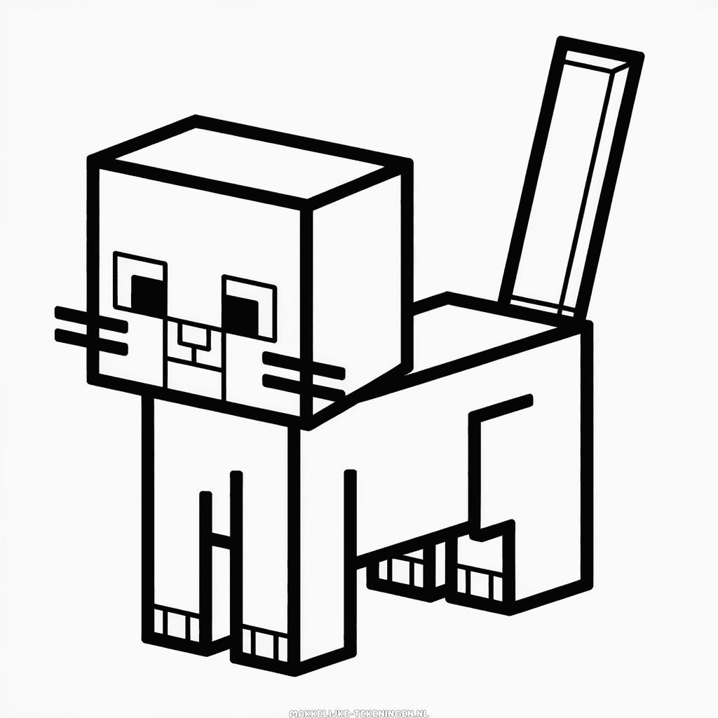 Tekening Minecraft Kat