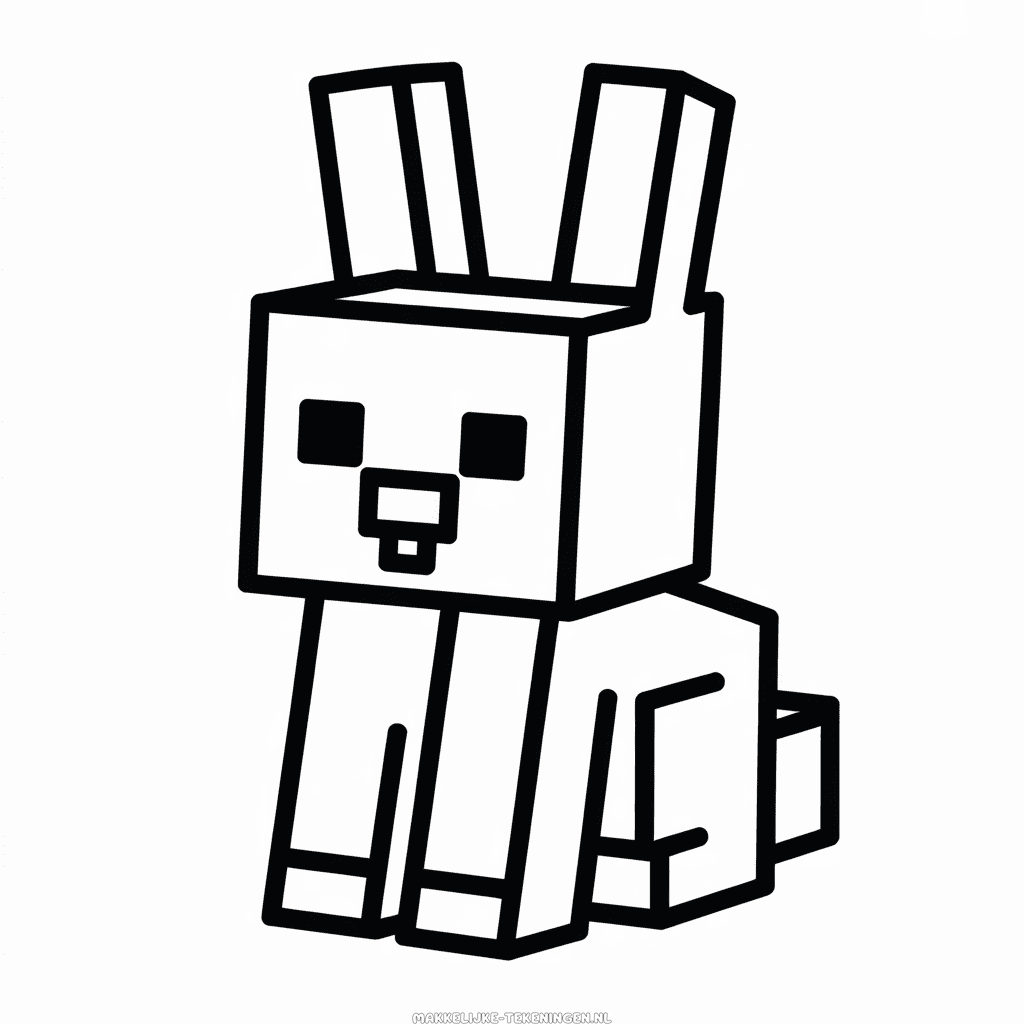 Tekening Minecraft Konijn