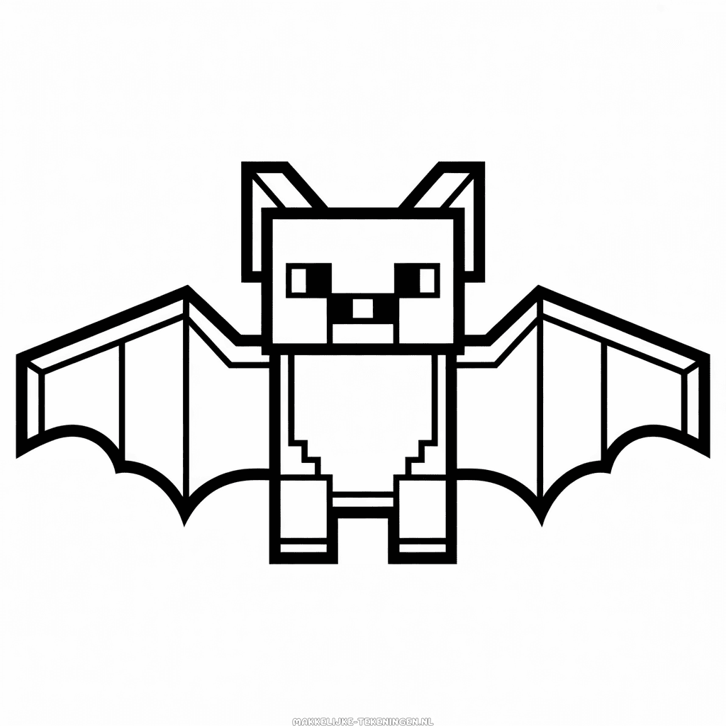 Tekening Minecraft Vleermuis