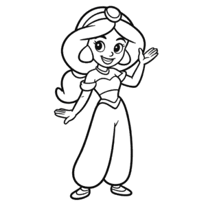 Tekening Prinses Jasmine Tekenfilm