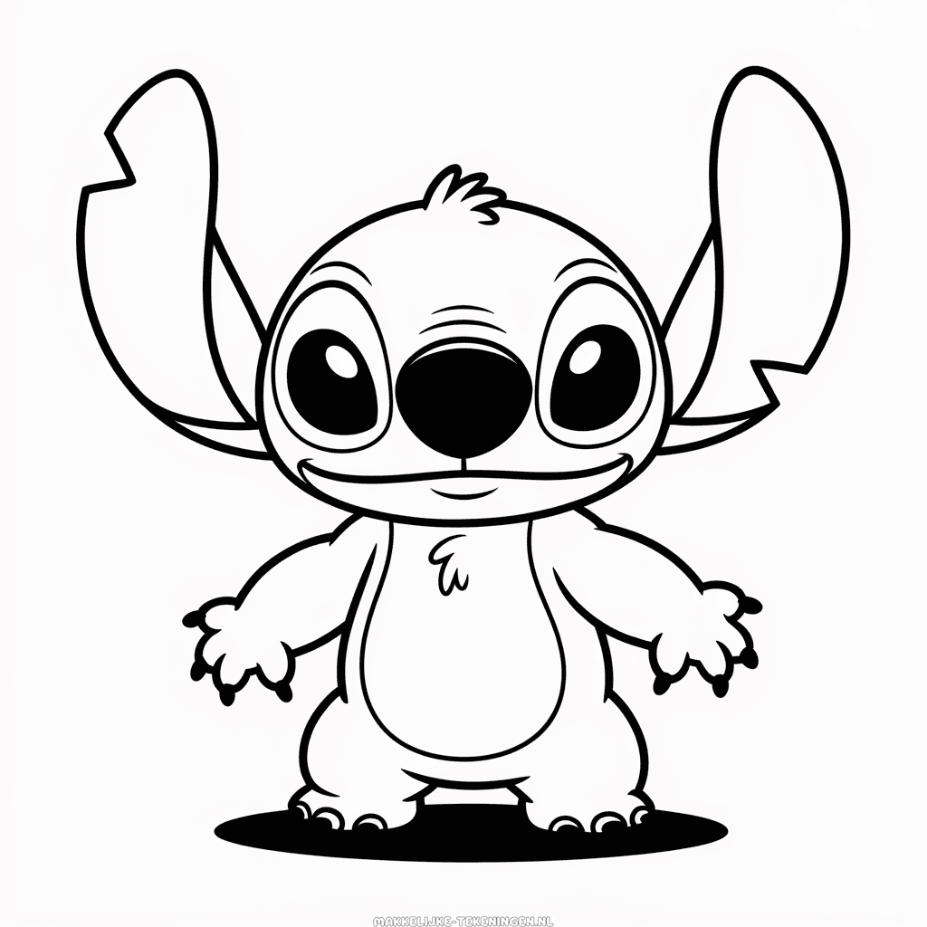 Tekening Roze Stitch