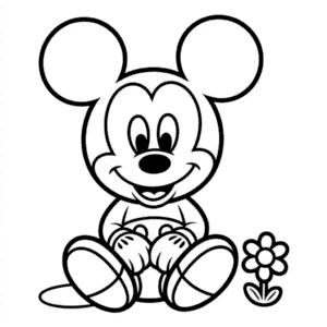 Tekening Schattige Mickey