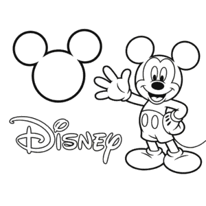 Tekening Schattige Mickey Disney Cartoon