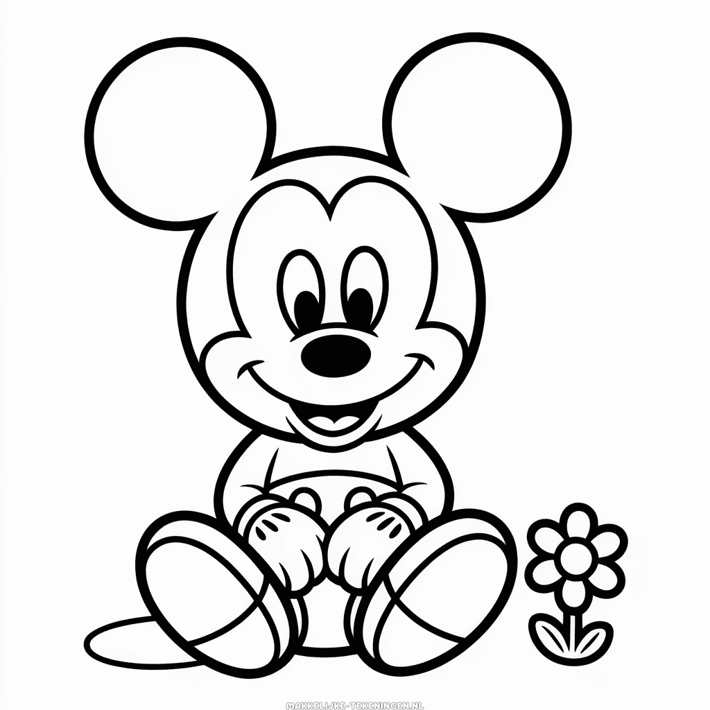Tekening Schattige Mickey