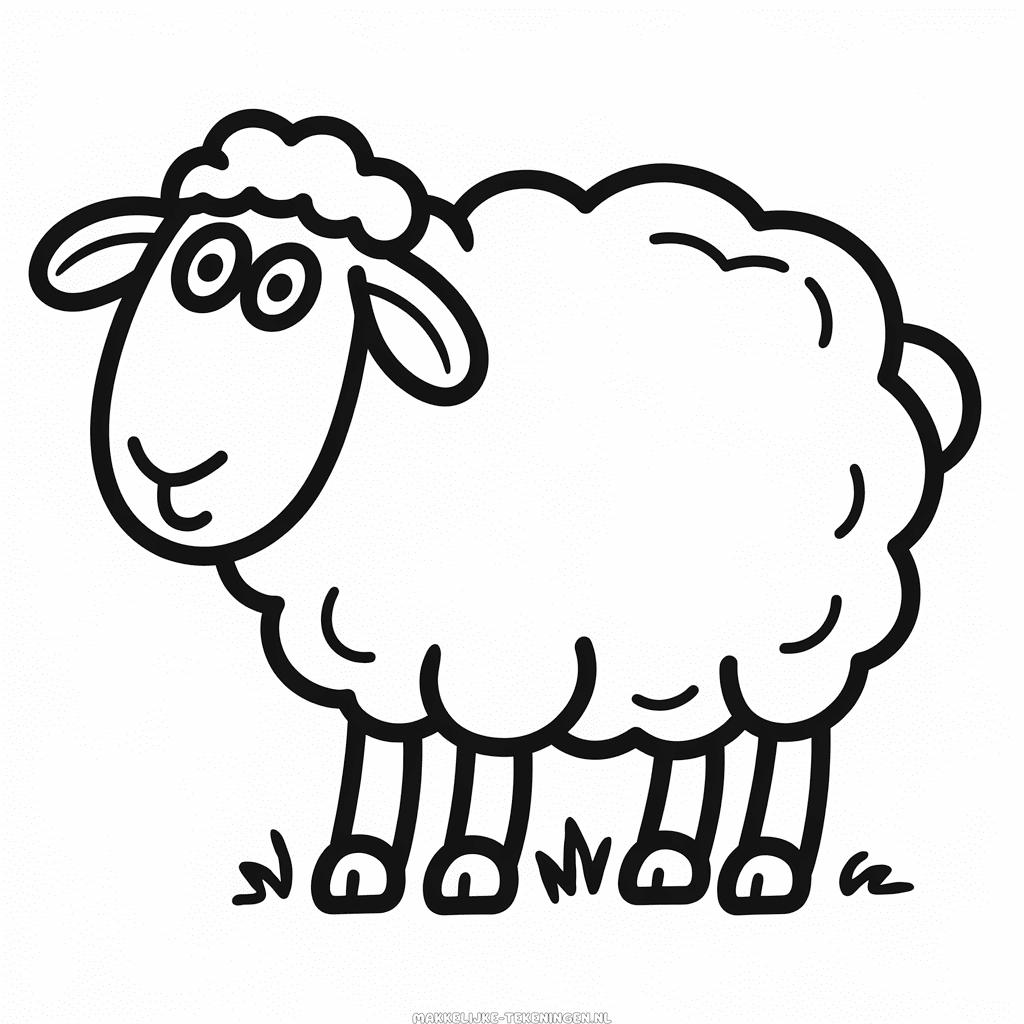 Tekening Zwart schaap