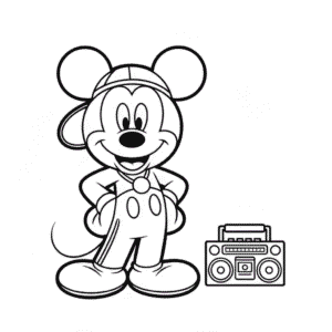 Tekening Gangsta Mickey