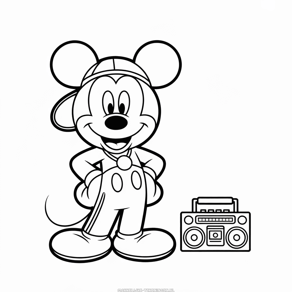 Tekening Gangsta Mickey