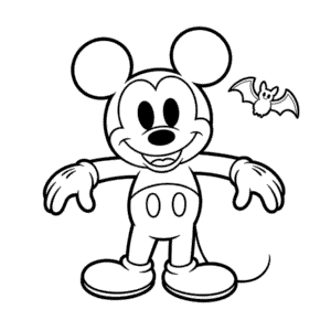 Tekening Griezelige Mickey Mouse