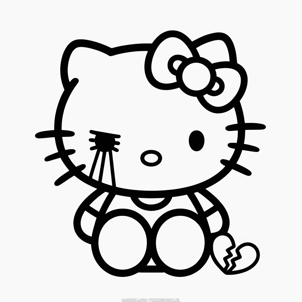 Tekening Hello Kitty Emo