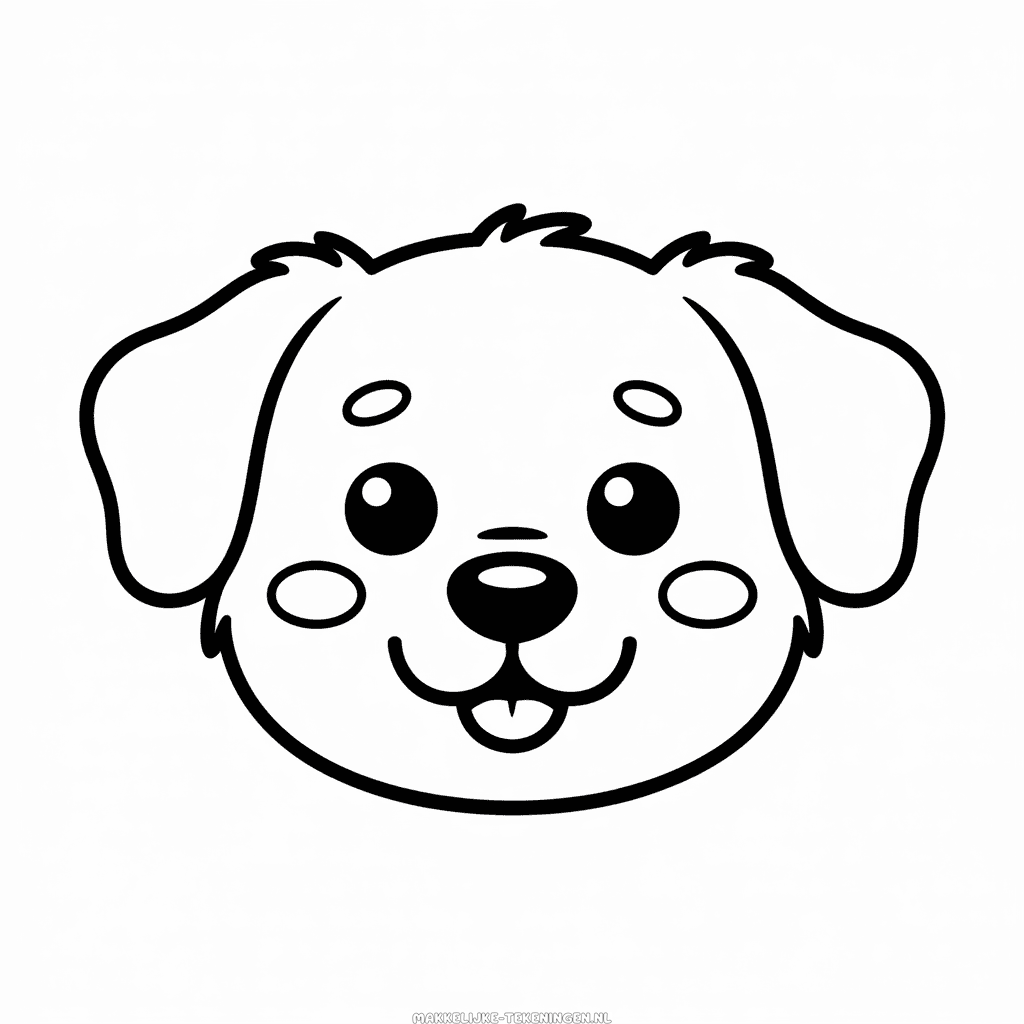 Tekening Schattig Hondengezicht