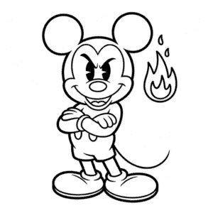 Tekening Slechte Mickey