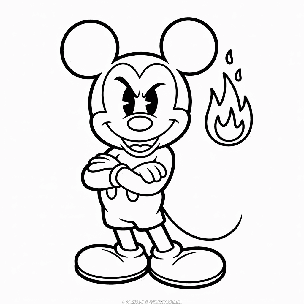 Tekening Slechte Mickey