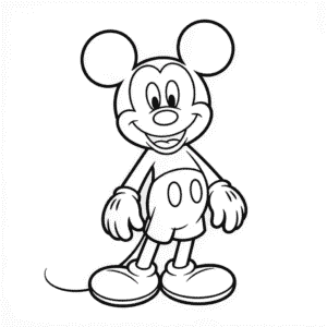 Tekening Volledige Lichaam Mickey Mouse