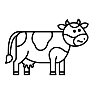 Tekening Blije koe