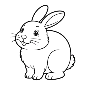 Tekening Blije Konijn