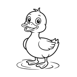 Tekening Cartoon eend