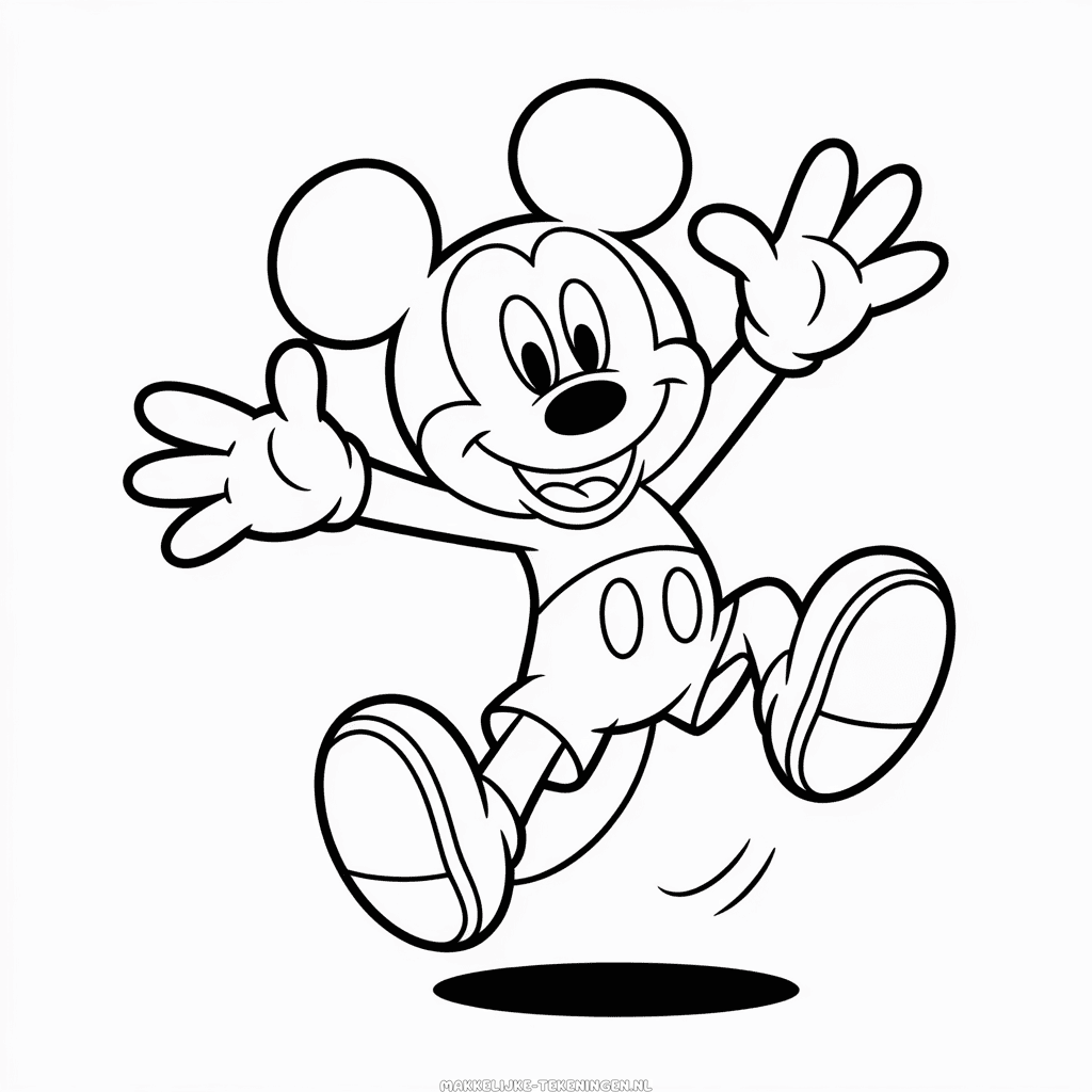 Tekening Cartoon Mickey