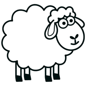 Tekening Cartoon schaap