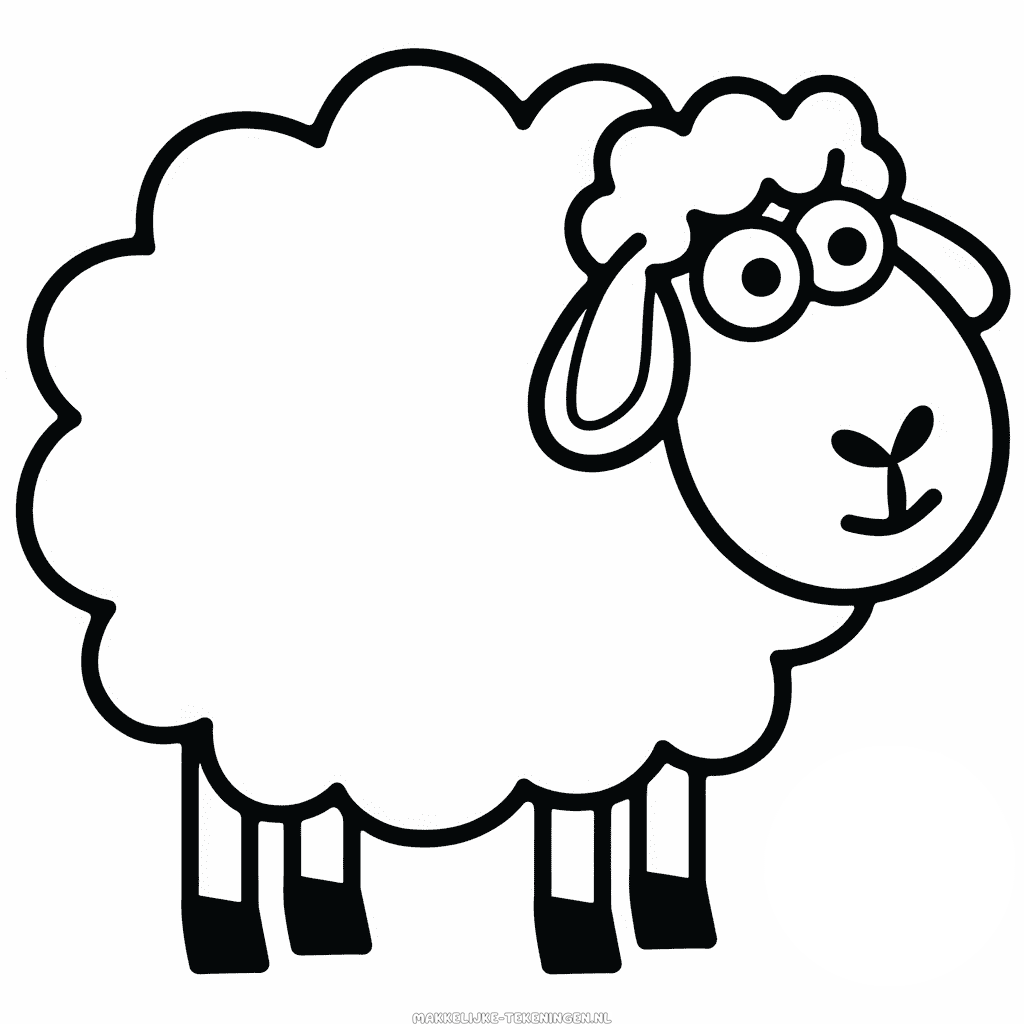 Tekening Cartoon schaap
