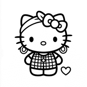 Tekening Hello Kitty Chola