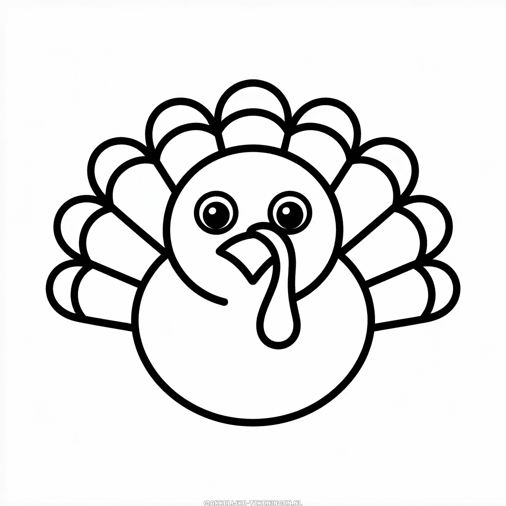 Tekening Kalkoenkop