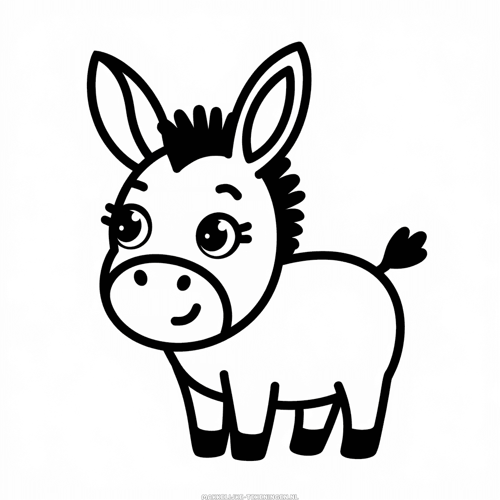 Tekening Kawaii ezel