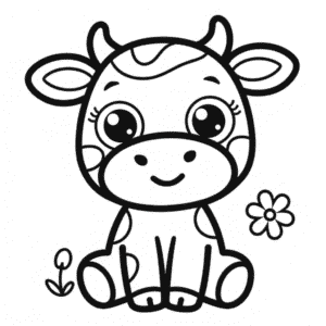 Tekening Kawaii koe