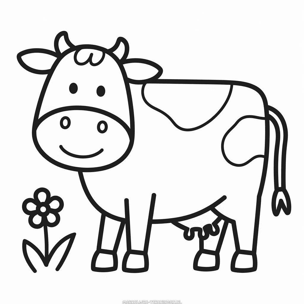 Tekening Koe om af te drukken
