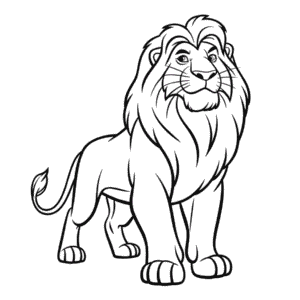 Tekening Mufasa uit De Leeuwenkoning