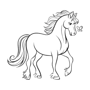 Tekening Prachtig paard