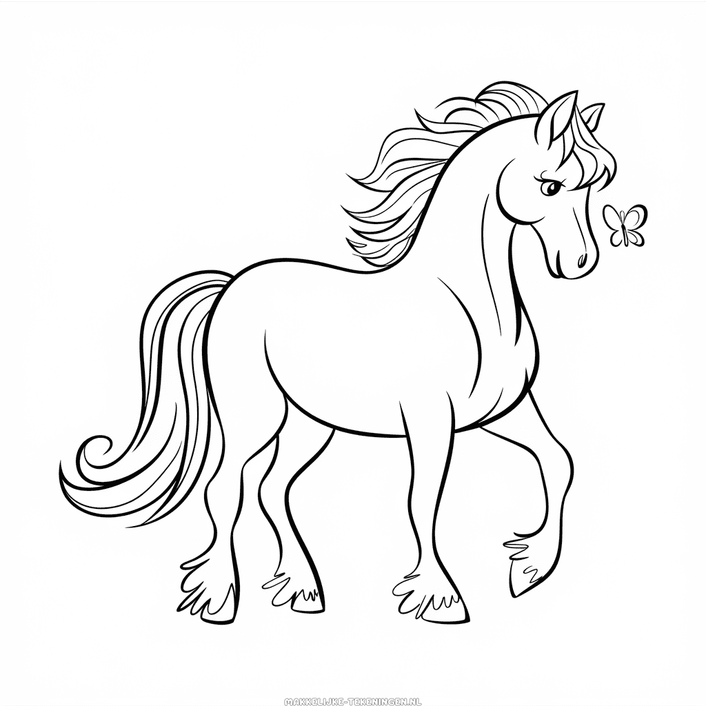 Tekening Prachtig paard