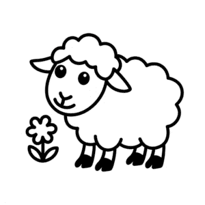 Tekening Schaap voor peuter