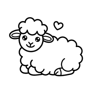 Tekening Schattig Schaap