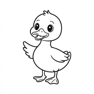 Tekening Schattige Eend
