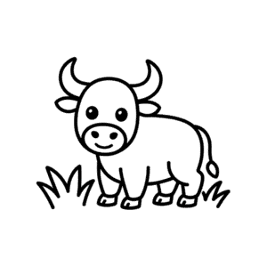 Tekening Stier voor baby