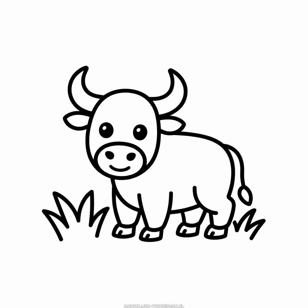 Tekening Stier voor baby