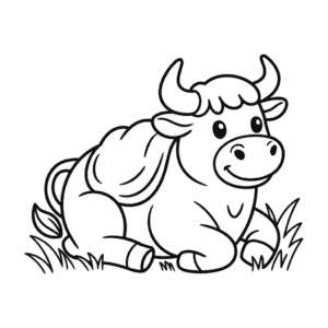 Tekening Stier voor kinderen