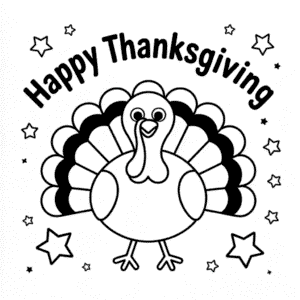 Tekening Thanksgiving kalkoen