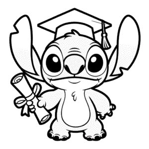 Tekening Afstuderen van Stitch