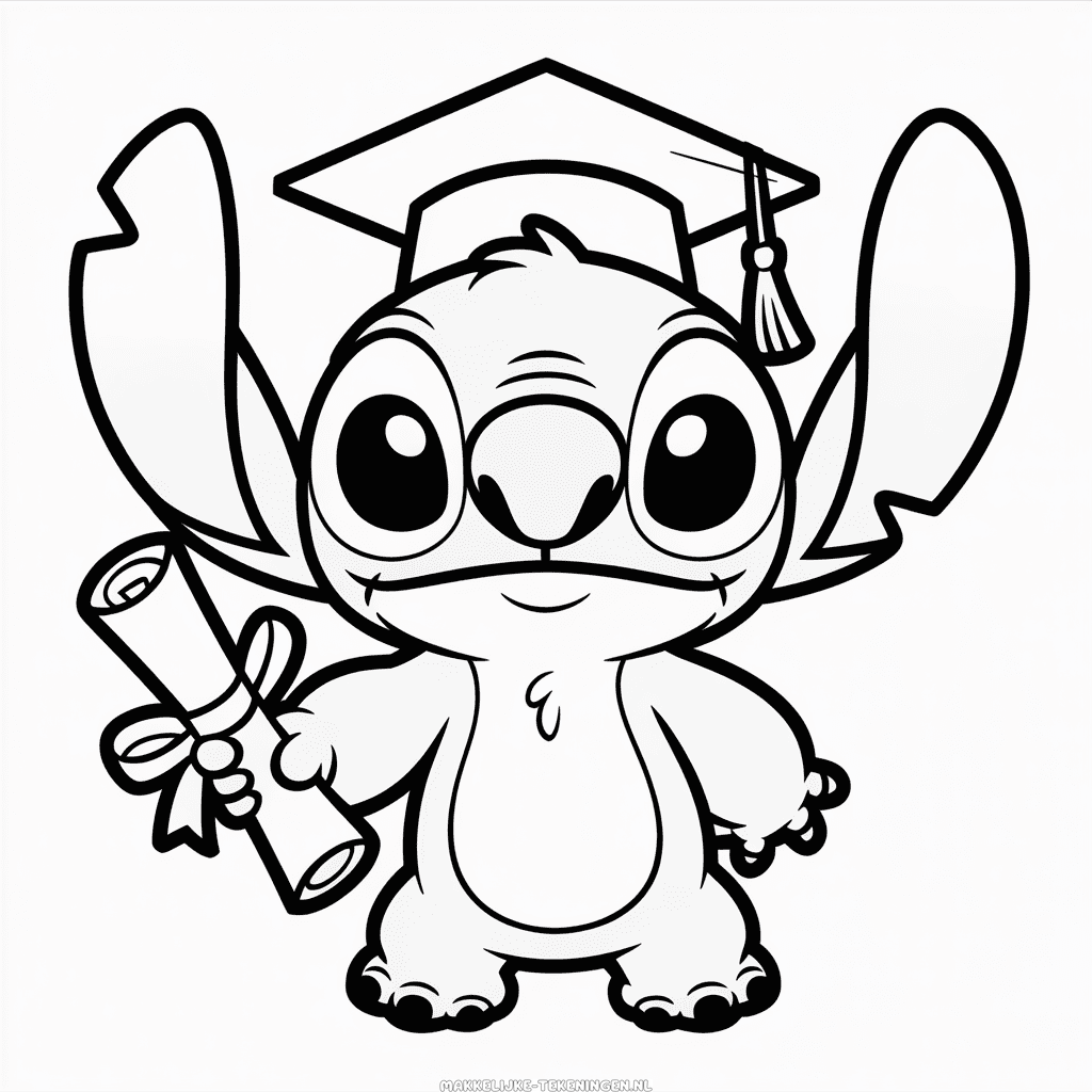 Tekening Afstuderen van Stitch