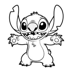 Tekening Angstaanjagende Stitch