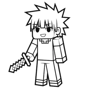 Tekening Anime Minecraft