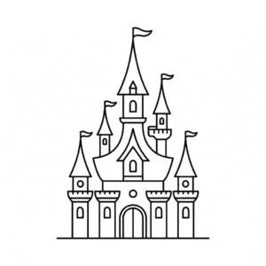 Tekening Assepoester Kasteel
