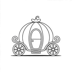 Tekening Assepoester Pompoenkoets