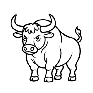 Tekening Boze stier